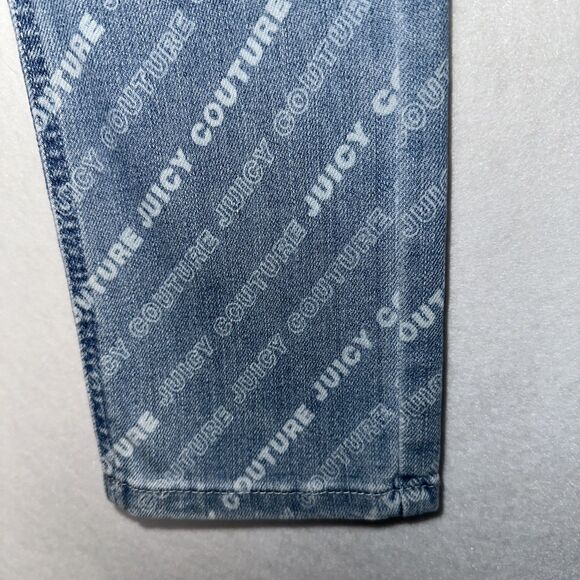 Juicy Couture Kids A/O Logo Print Straight Jeans Medium Wash Size 8 - Picture 3 of 8